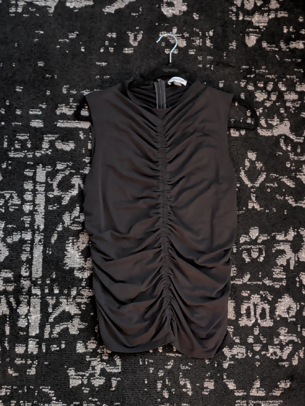 Calvin Klein Sleeveless Ruched Top